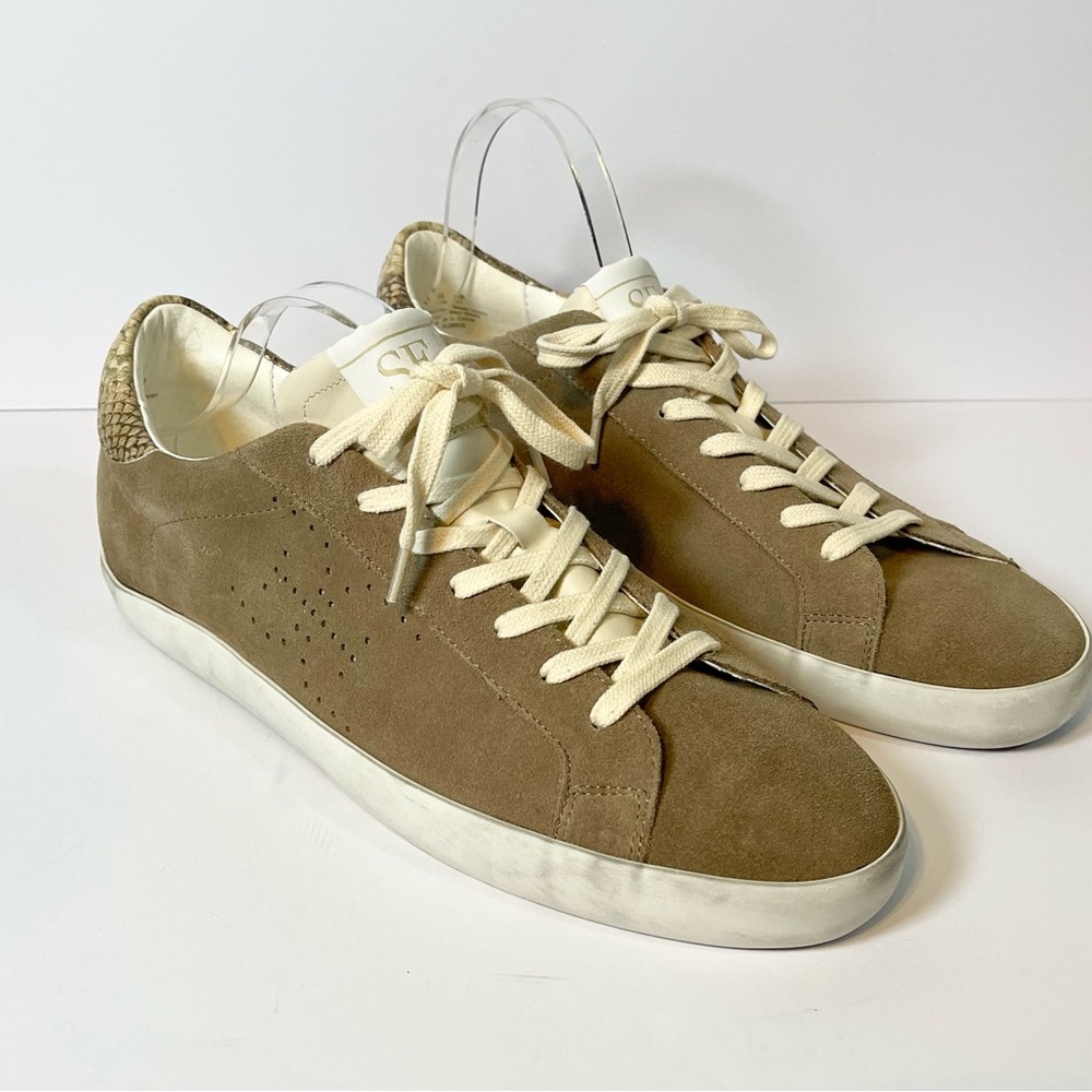 Sam Edelman Aubrie Tan Suede Sneakers Women’s 11M NIB Casual Low Top Shoes